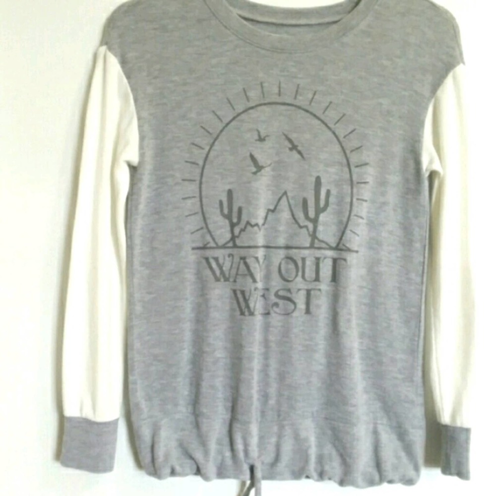 Zoe + Liv graphic sweatshirt Way Out West XS gray
